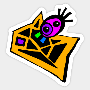 alien abstract Sticker